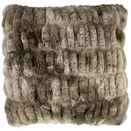 A LA MAISON Fur - ribbed 45 x 45 cm, brown - Pillow