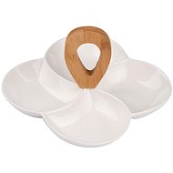 Alpina Porcelain bowl 4-piece, bamboo handle - 19x19x12cm - Small Bowl