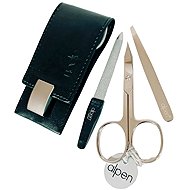 ALPEN Manicure set leather with magnetic closure, black - Manicure Set