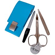 ALPEN Manicure set leather with magnetic closure, blue - Manicure Set