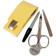 ALPEN Manicure set leather with magnetic closure, yellow - Manicure Set