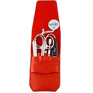ALPEN Manicure set Nickel leather 5 pcs, red - Manicure Set