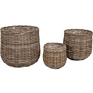 ALTX Wicker Kubu Rattan 25 cm - Flower Pot