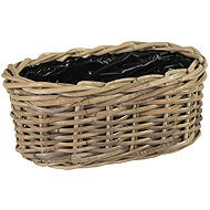 ALTX Wicker Oval Kubu Rattan 30 cm - Flower Box