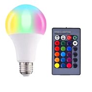 Dimmable RGBW LED A60 with remote control E27 - LED Bulb