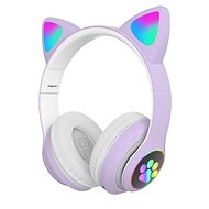 Wireless headphones with cat ears K6133 purple - Wireless Headphones