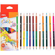 DELI ColoRun trojhranné 2v1 24 barev  - Pastelky