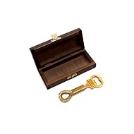 Brass bottle opener in wooden box - Opener