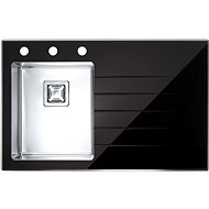 ALVEUS Crystalix 10 black - left - Glass Sink