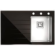 ALVEUS Crystalix 10 black - right - Glass Sink