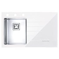 ALVEUS Crystalix 10 white - left - Glass Sink