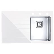ALVEUS Crystalix 10 white - right - Glass Sink