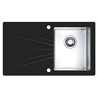 ALVEUS Karat 10 black right - Glass Sink