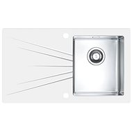 ALVEUS Karat 10 white right - Glass Sink