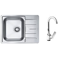 ALVEUS Line 60 + ALVEUS Colpos Chrome - Kitchen Sink and Tap Set
