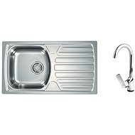 ALVEUS Basic 170 fi 90 + ALVEUS Colpos, Chrome - Kitchen Sink and Tap Set