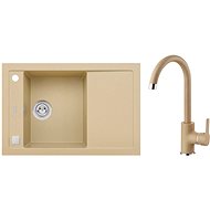 ALVEUS Formic 30 + ALVEUS Tonia G, Beige 55 - Kitchen Sink and Tap Set