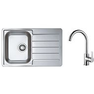 Alveus Line 80 + Tonia Top Assembly, Stainless Steel - Kitchen Sink and Tap Set