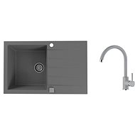 ALVEUS CADIT 20 + ALVEUS Tonia 81 G Concrete - Kitchen Sink and Tap Set