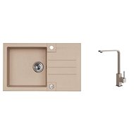 ALVEUS Rock 130 55 + ALVEUS AFRA 55 - Kitchen Sink and Tap Set