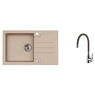 Alveus Rock 130 55 + Mintas Beige BRS - Kitchen Sink and Tap Set