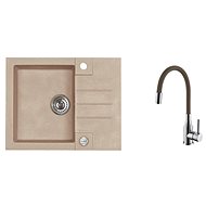 Alveus Rock 30 55 + Mintas beige CHR - Kitchen Sink and Tap Set