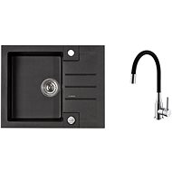 Alveus Rock 30 91 + Mintas Black CHR - Kitchen Sink and Tap Set