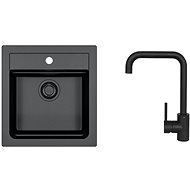 Alveus Atrox 20 91 + battery OZ Black HU Black Addition - Kitchen Sink and Tap Set