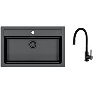Alveus Atrox 40 91 + Mintas Black Addition - Kitchen Sink and Tap Set