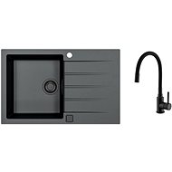 Alveus Cadit 20 91 + baterie Mintas Black Addition - Kitchen Sink and Tap Set