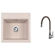 Alveus GEM 10 55 + mixer Mintas beige BRS - Kitchen Sink and Tap Set