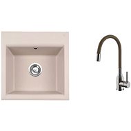 Alveus GEM 10 55 + baterie Mintas beige CHR - Kitchen Sink and Tap Set