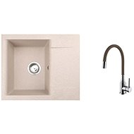 Alveus GEM 20 55 + mixer Mintas beige BRS - Kitchen Sink and Tap Set
