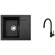Alveus GEM 20 91 + mixer Mintas black MAT - Kitchen Sink and Tap Set