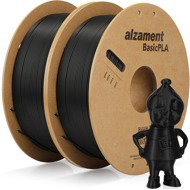Alzament PLA Basic Dualpack 2x1kg Black - Filament