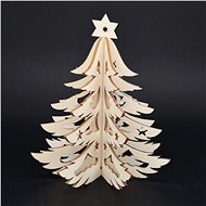 AMADEA Wooden 3D tree, height 15 cm - Christmas Decoration