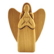 AMADEA Wooden angel, solid wood, height 10 cm - Angel Statue