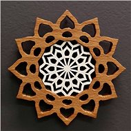 AMADEA Mandala with Insert for Hanging, Solid Wood, Diameter of 10cm - Decoration
