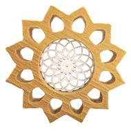 AMADEA Mandala with Insert for Hanging, Solid Wood, Diameter  of 12cm - Decoration
