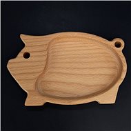 AMADEA Wooden Bowl in the Shape of a Pig, Solid Wood, Size of 20x12.50x2cm - Small Bowl