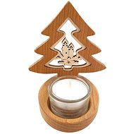 AMADEA Wooden Candlestick Tree with Insert - Candles, Solid Wood, Height 10cm - Candlestick