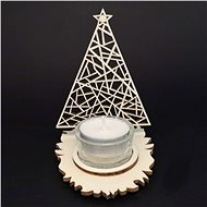 AMADEA Wooden Candlestick Sapling, 10cm - Candlestick