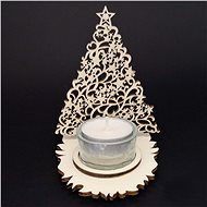 AMADEA Wooden Candlestick Sapling, 10cm - Candlestick