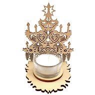 AMADEA Wooden Candlestick Christmas Tree, 11cm - Candlestick