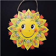AMADEA Wooden Ornament Coloured Sun 17cm - Christmas Ornaments
