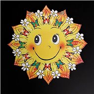 AMADEA Wooden Ornament Coloured Sun 17cm - Christmas Ornaments