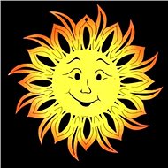 AMADEA Wooden Ornament Coloured Sun 20cm - Christmas Ornaments