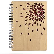 AMADEA Wooden Notebook A5 - Flower - Journal