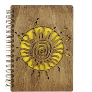 AMADEA Wooden Notebook A6 - Sun - Journal
