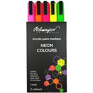Artmagico acrylic markers with fine tip - neon - 5 pcs - Markers